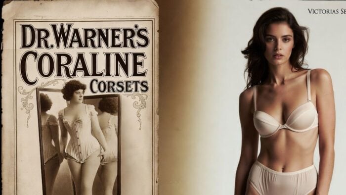 Olde timey corset ad vs modern lingerie ad as examples of questionably?! obscene mail today